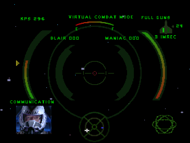 Wing Commander IV: The Price of Freedom (PlayStation) screenshot: Practise fight against Maniac