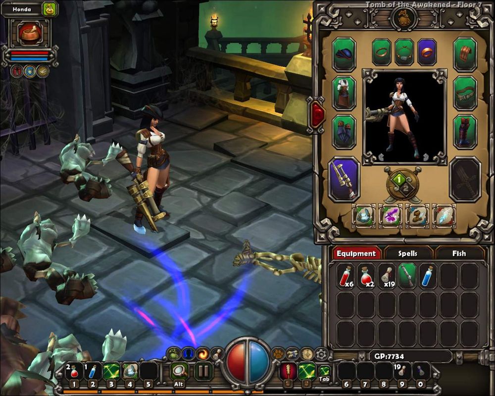 Torchlight (Windows) screenshot: Equipment