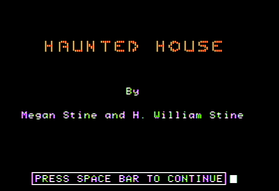 Microzine #1 (Apple II) screenshot: Haunted House Introduction