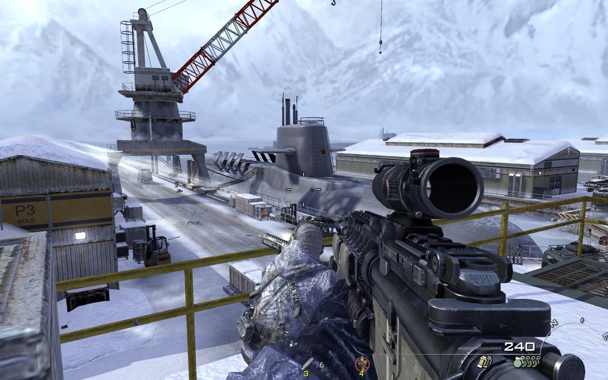 Call of Duty: Modern Warfare 2 (Windows) screenshot: The sub's silo doors are opening... nuclear missile is ready to launch.
