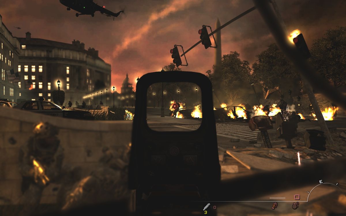 Call of Duty: Modern Warfare 2 (Windows) screenshot: Last clip, and the enemy is coming from all sides.