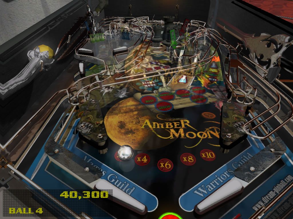 Dream Pinball 3D (Windows) screenshot: AmberMoon table (demo version)