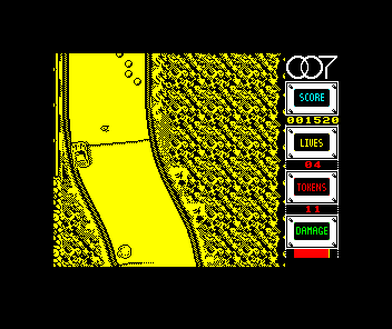 The Spy Who Loved Me (ZX Spectrum) screenshot: The long and winding road