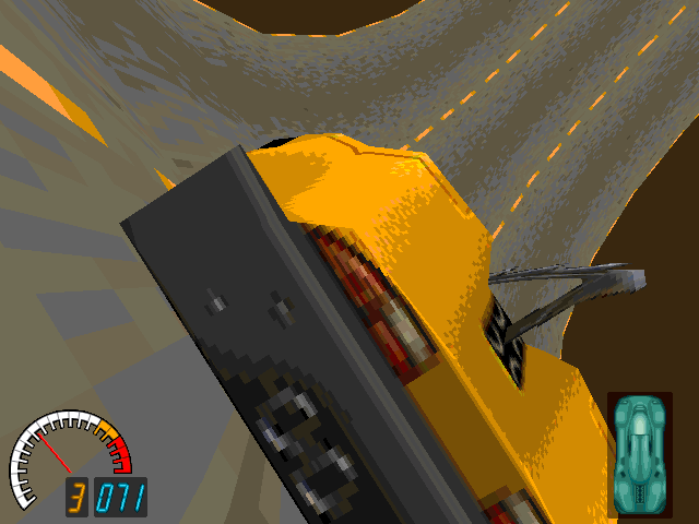 Carmageddon (DOS) screenshot: ...wherever the road may guide me.
