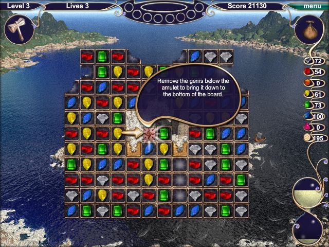 Jewel Match 2 (Browser) screenshot: What's that? Clearing all golden tiles isn't enough any more?