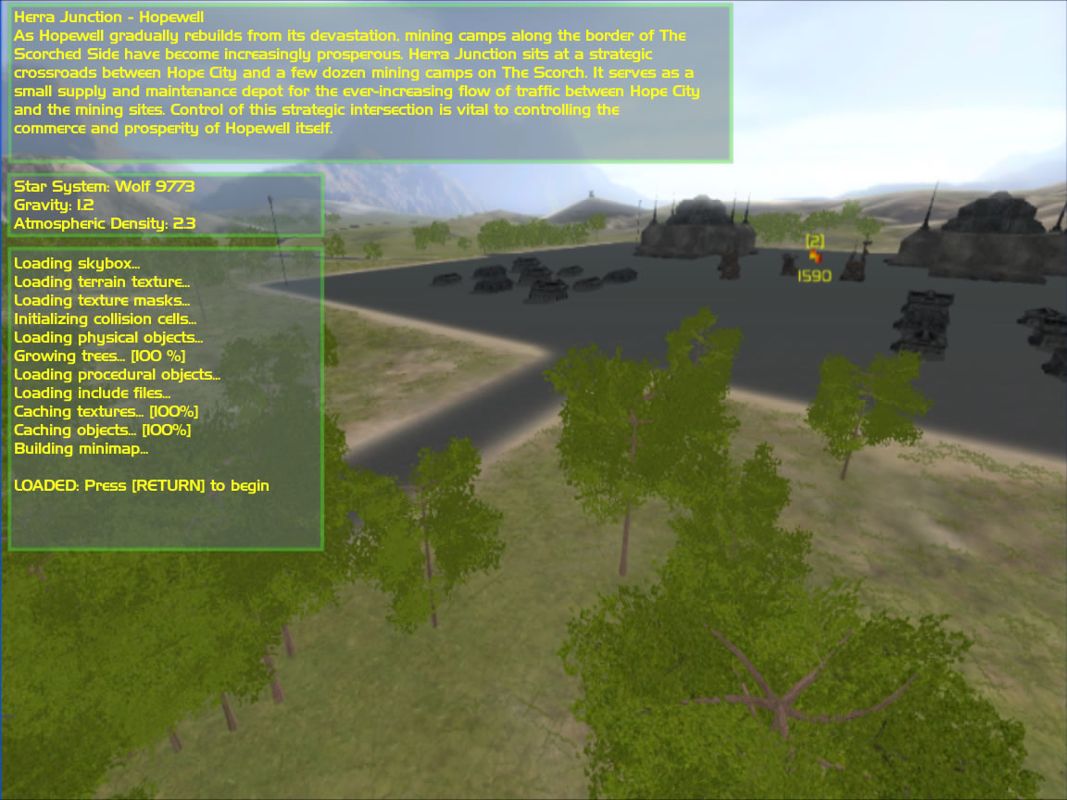 DropTeam: Mechanized Combat in the Far Future (Windows) screenshot: Briefing for a standalone mission (demo version)