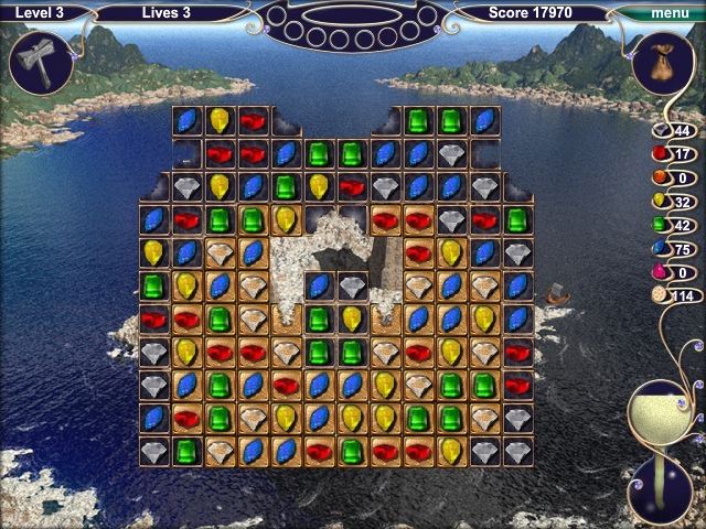 Jewel Match 2 (Browser) screenshot: Level 3 is still pure recreation.