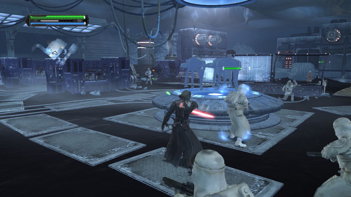 Star Wars: The Force Unleashed - Ultimate Sith Edition (Windows) screenshot: Inside rebel base at Hoth