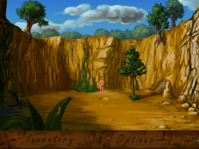 Missing on Lost Island (Windows) screenshot: Opening screen - crater