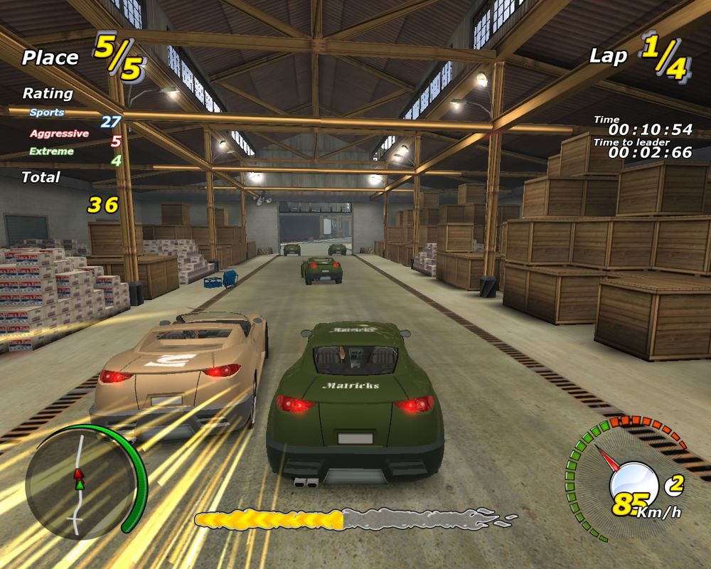 Adrenalin: Extreme Show (Windows) screenshot: The first race (demo version)