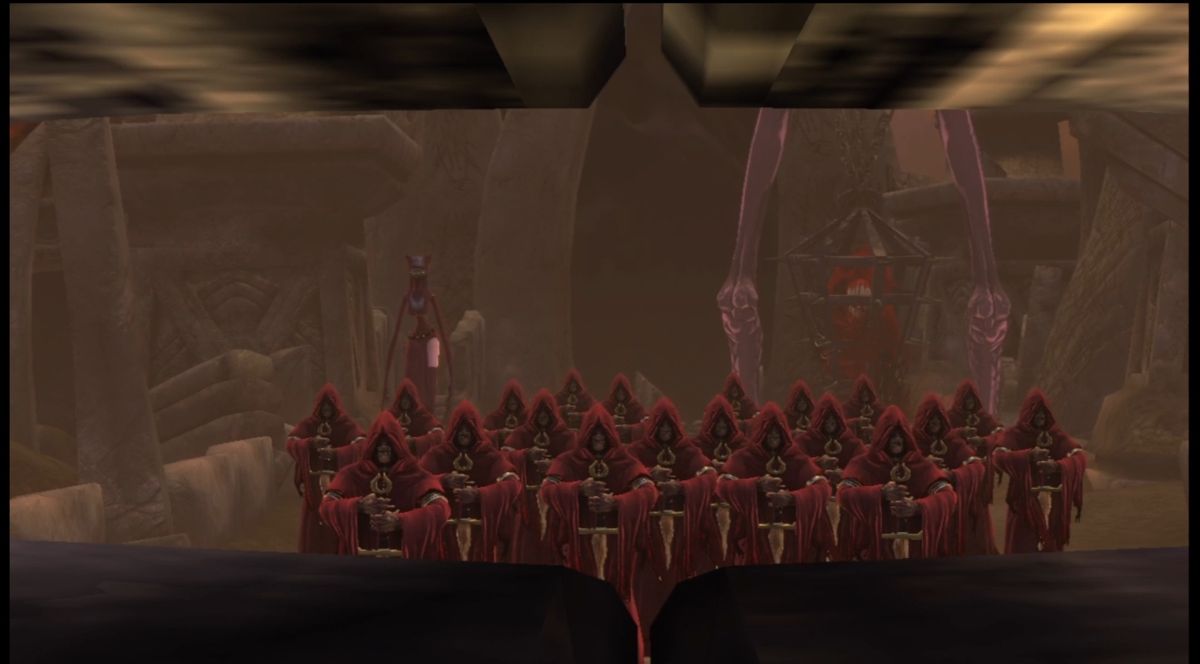 Brütal Legend (Xbox 360) screenshot: A bunch of bad guys.