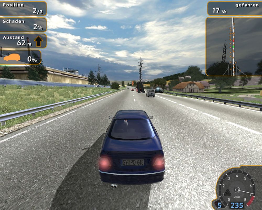 Alarm for Cobra 11: Nitro (Windows) screenshot: Mission 2: Catching the car with the arrow (demo version)