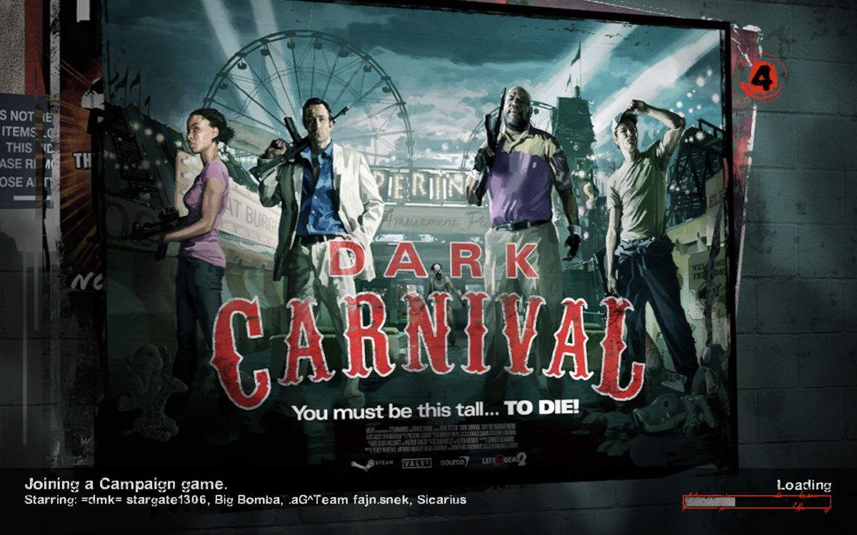 Left 4 Dead 2 (Windows) screenshot: One of the loading screens. This one introduces the second campaign.