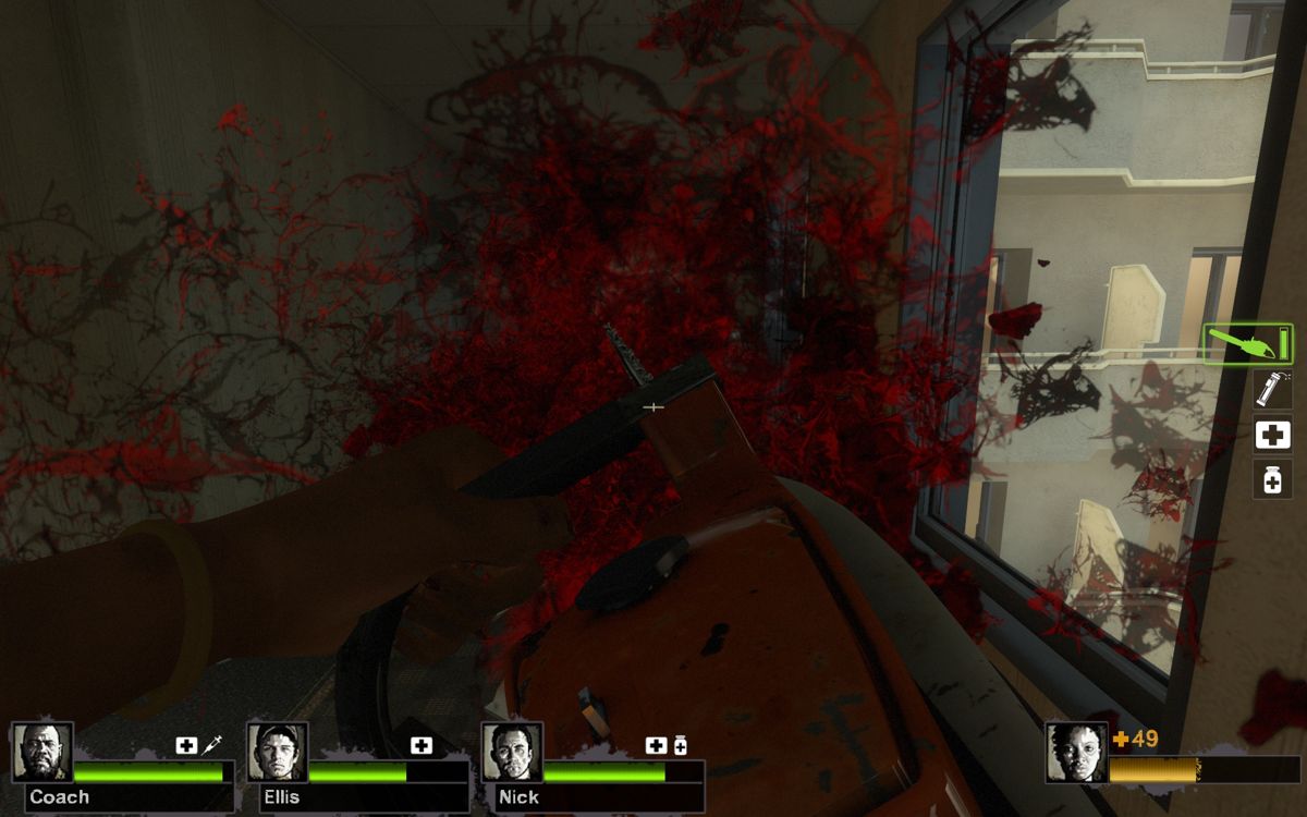 Left 4 Dead 2 (Windows) screenshot: The chainsaw is finally part of the game.