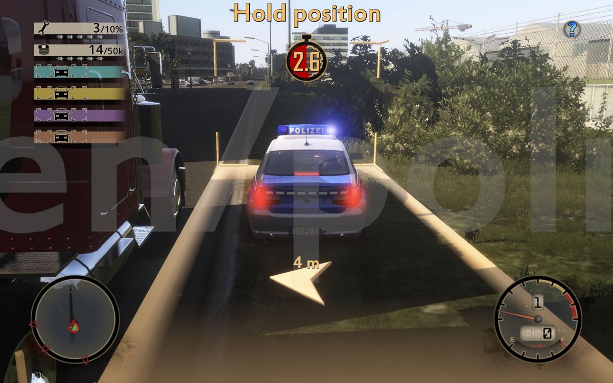 Crash Time III (Windows) screenshot: Hold the position to pull over vehicles.
