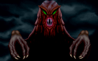 Entity (DOS) screenshot: That's one ugly umm... entity
