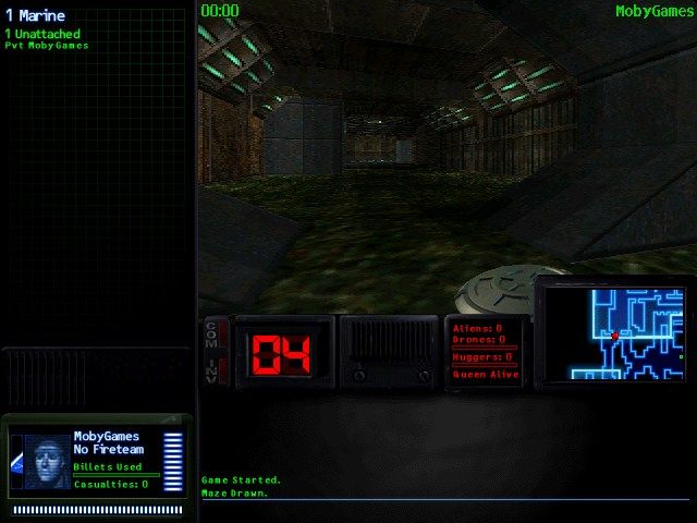 Aliens Online (Windows) screenshot: Waste Facility level and land mine weapons, both added with v2.12