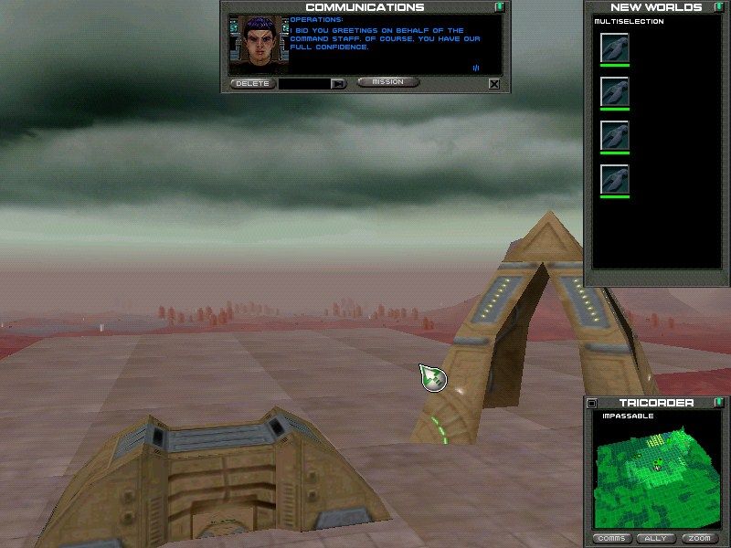 Star Trek: New Worlds (Windows) screenshot: Start of a Romulan campaign mission.