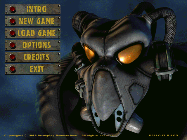 Fallout 2 (Windows) screenshot: Title Screen / Main Menu