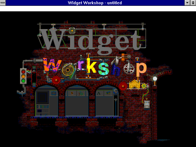 Widget Workshop: The Mad Scientist's Laboratory (Windows 16-bit) screenshot: Title screen