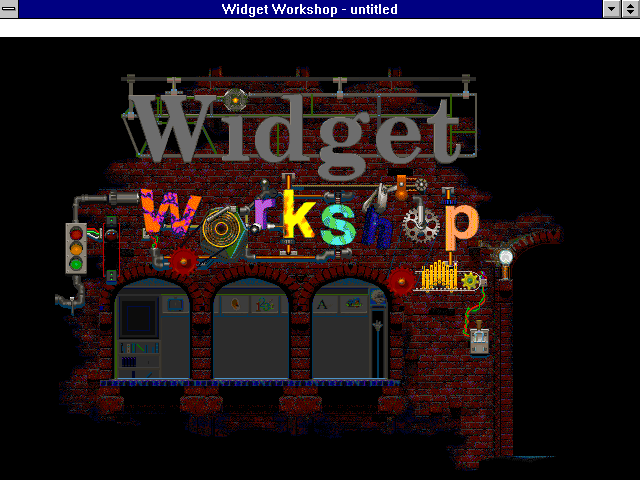 Widget Workshop: The Mad Scientist's Laboratory (Windows 3.x) screenshot: Title screen