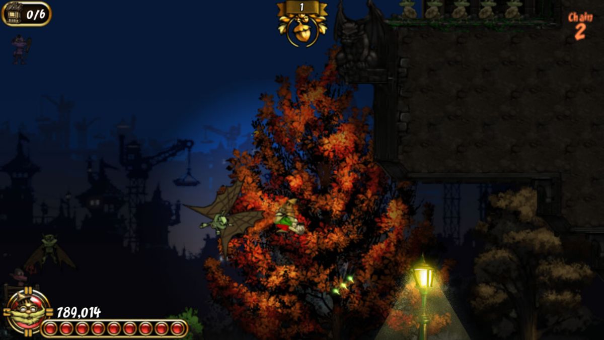 Emberwind (Windows) screenshot: A different level theme with rich, autumn colours