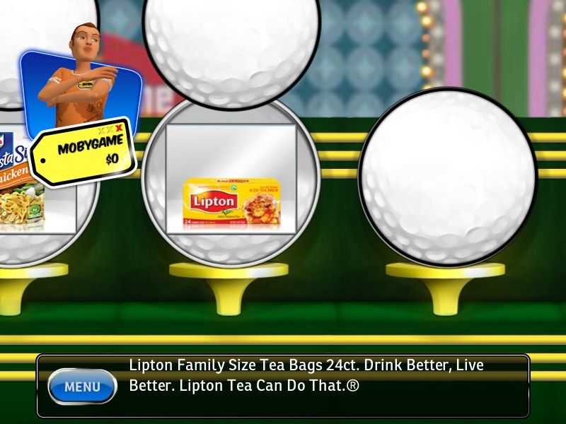 The Price is Right: 2010 Edition (Windows) screenshot: Some "prizes" are sponsored by their company. Clicking them will take you to their website.