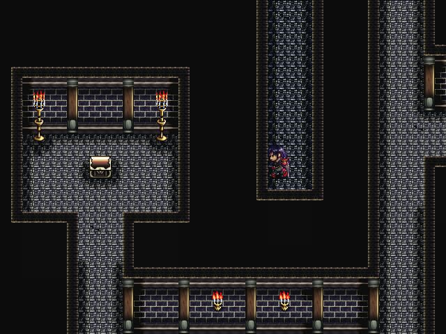 Danger Angel: Ijō Shinka (Windows) screenshot: Basement dungeon... like in <moby game="dangel"> Dangel</moby>, the dungeons here are pretty complex
