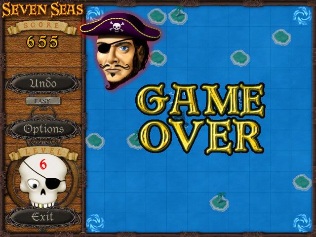 Seven Seas Deluxe (Windows) screenshot: Game over