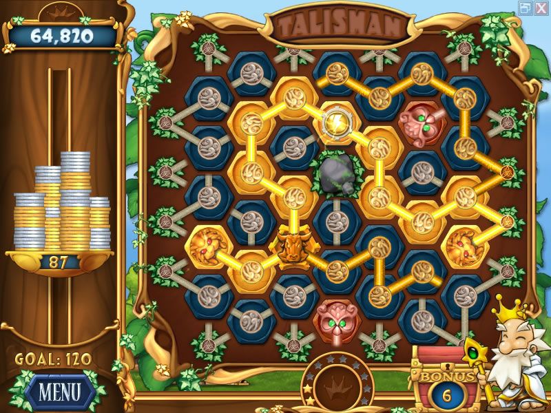 Talismania Deluxe (Windows) screenshot: Both gold and bronze on a single board