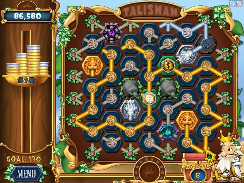 Talismania Deluxe (Windows) screenshot: Many special tiles together