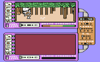 Spy vs. Spy: The Island Caper (Commodore 64) screenshot: Got the first two parts of the missile