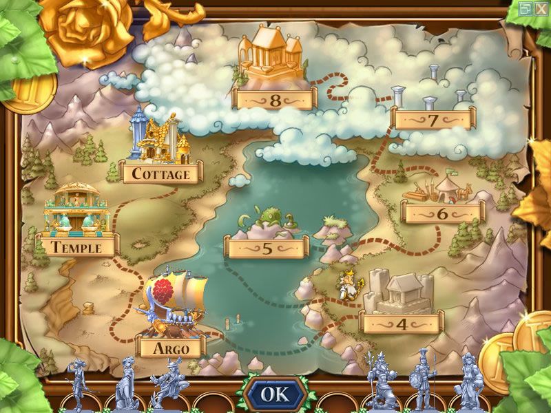 Talismania Deluxe (Windows) screenshot: The world map