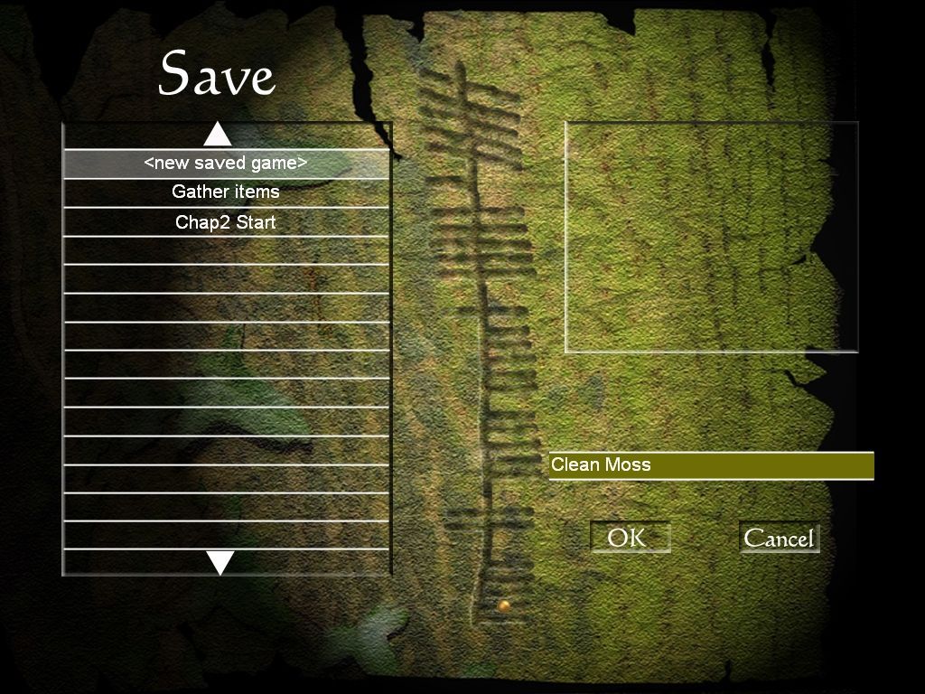 Rhiannon: Curse of the Four Branches (Windows) screenshot: Saving a game