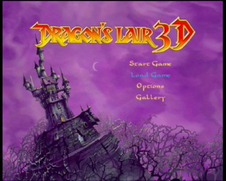 Dragon's Lair 3D: Return to the Lair (Xbox) screenshot: Main menu