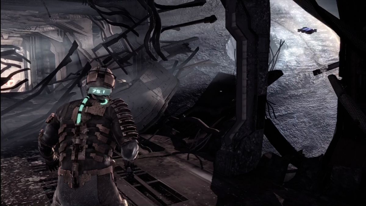 Dead Space (Xbox 360) screenshot: Hull's been breached.