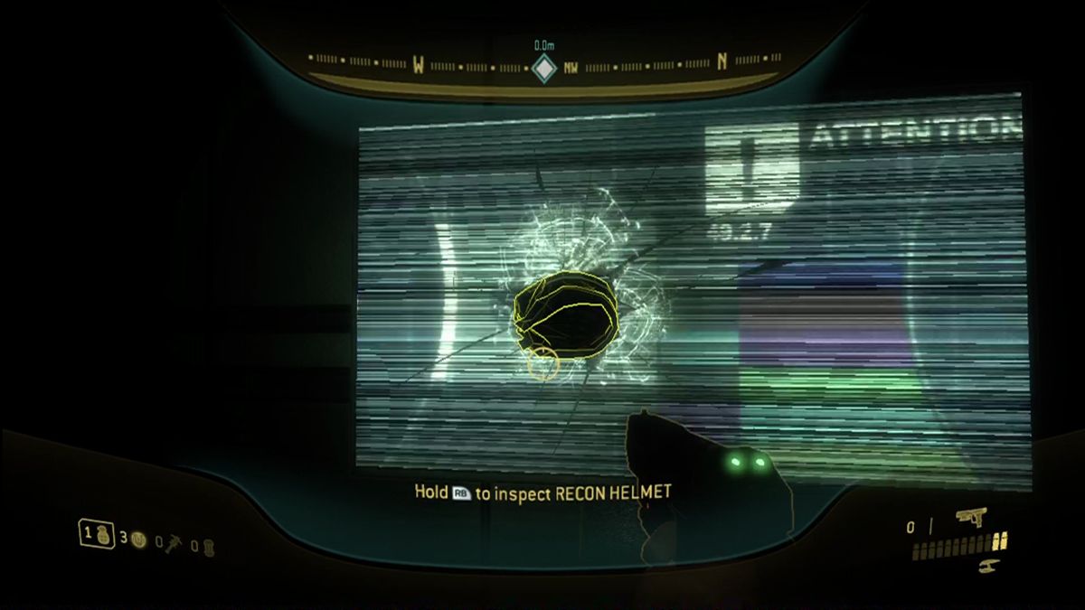 Halo 3: ODST (Xbox 360) screenshot: The first "clue" to what happened to your squad.
