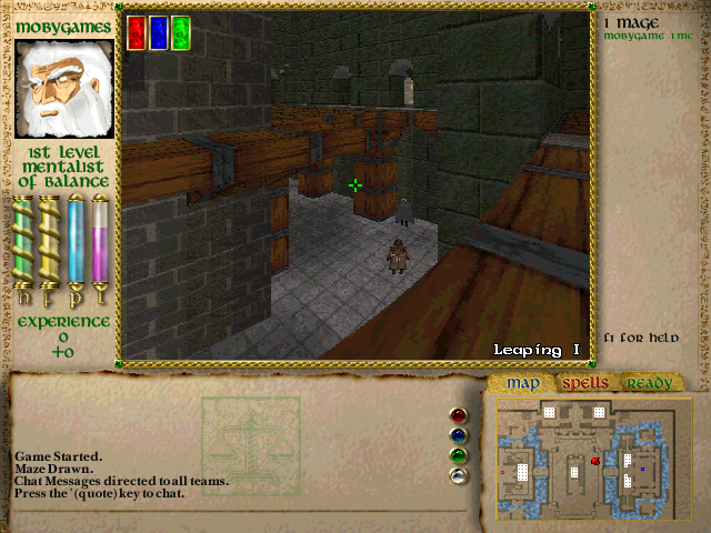 Rolemaster: Magestorm (Windows) screenshot: The engine allows you to look up and down, crouch, jump, and even fly with the right skills.