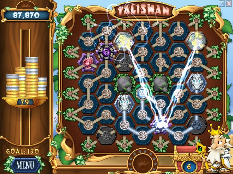 Talismania Deluxe (Windows) screenshot: Medusa does her magic.