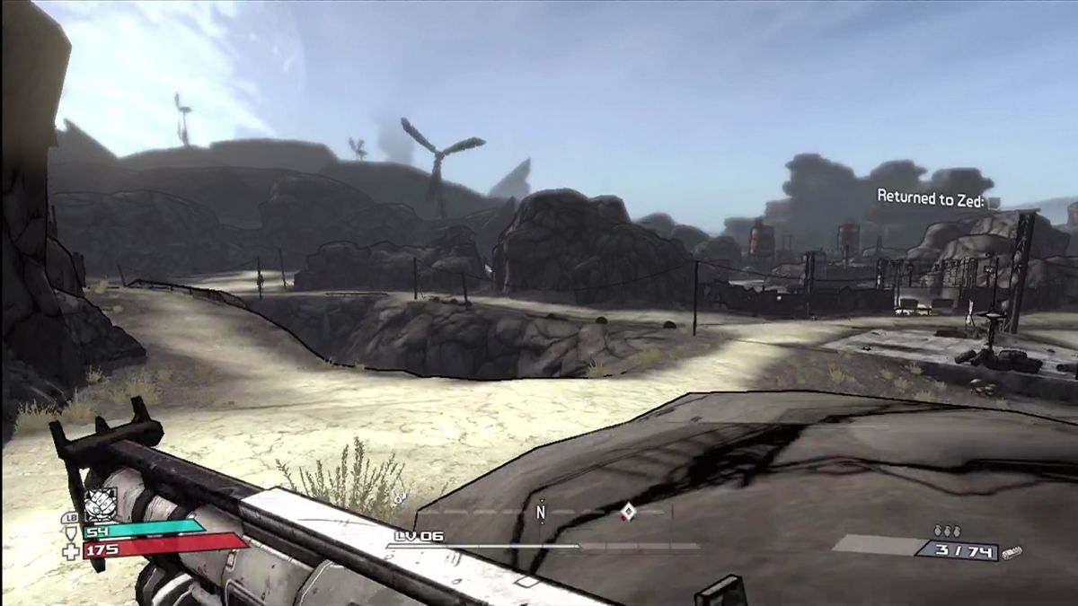 Borderlands (Xbox 360) screenshot: The Arid Badlands
