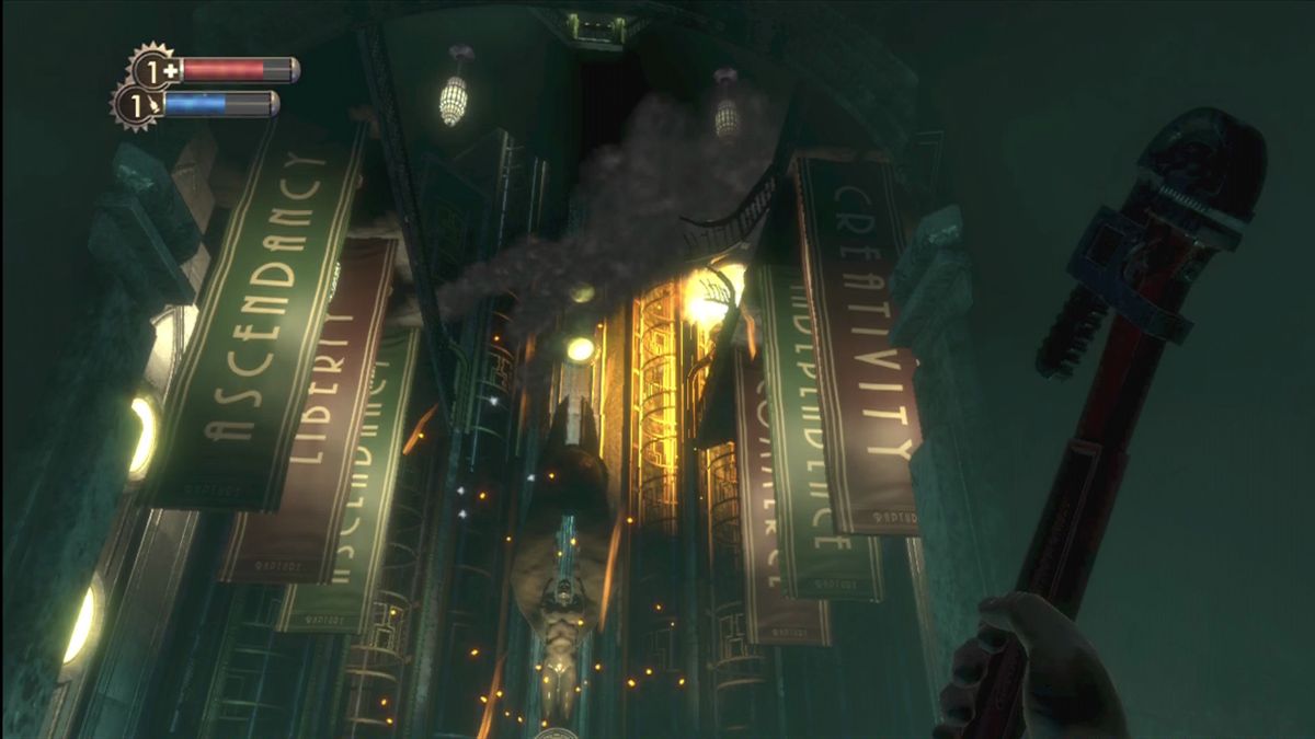 BioShock (Xbox 360) screenshot: Rapture's falling apart in every way you can think of.