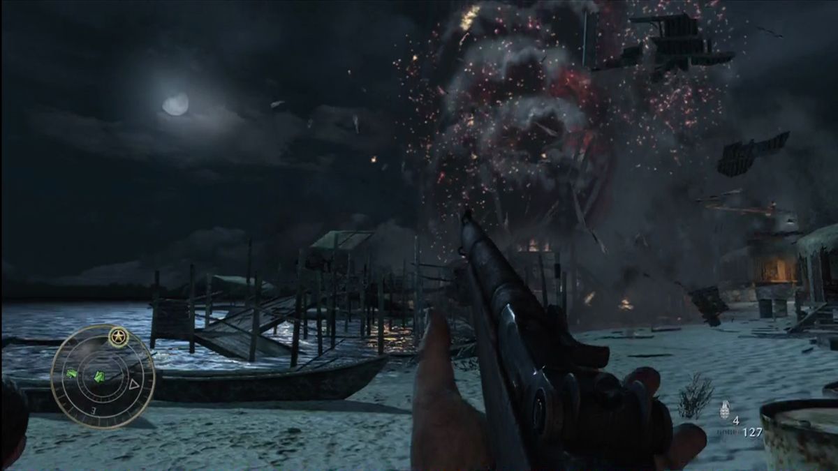 Call of Duty: World at War (Xbox 360) screenshot: The attack begins.