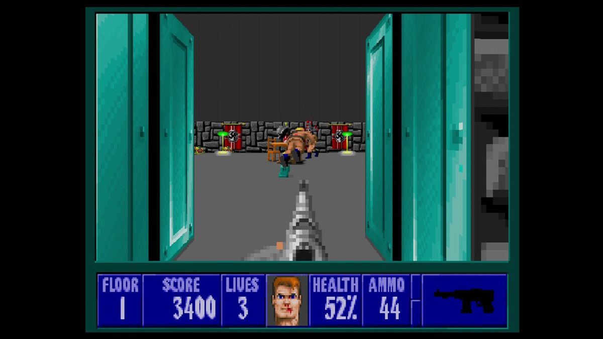 Wolfenstein 3D (Xbox 360) screenshot: The results are too good to have simply scaled the original art. But any redrawing is subtle.