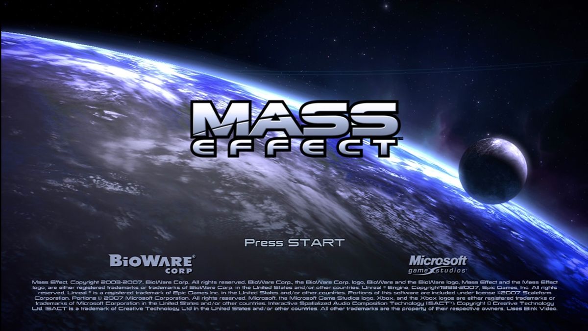 Mass Effect (Xbox 360) screenshot: Title screen
