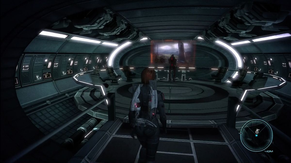 Mass Effect (Xbox 360) screenshot: Into the communications room to start the first mission.