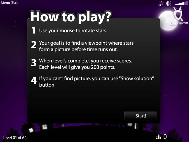Starlight (Browser) screenshot: Instructions