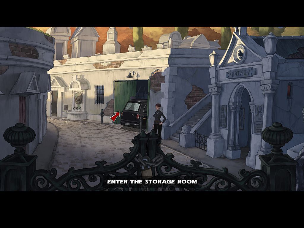 Runaway: A Twist of Fate (Windows) screenshot: Behind the cemetery