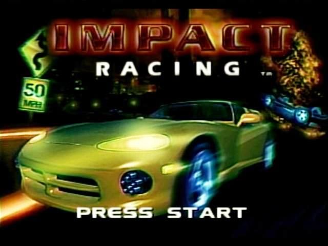 Impact Racing (SEGA Saturn) screenshot: Start Menu