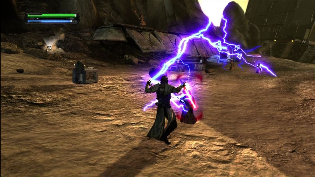 Star Wars: The Force Unleashed - Ultimate Sith Edition (Xbox 360) screenshot: Frying Jawas. So satisfying.