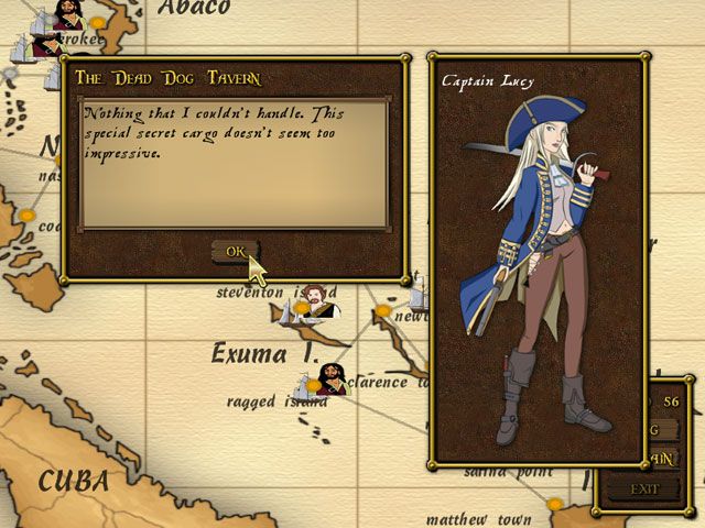 Pirate Princess (Windows) screenshot: Visiting the local inn